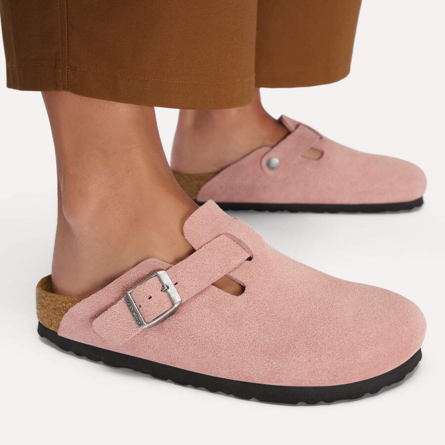 Boston Suede Leather - Pink Clay