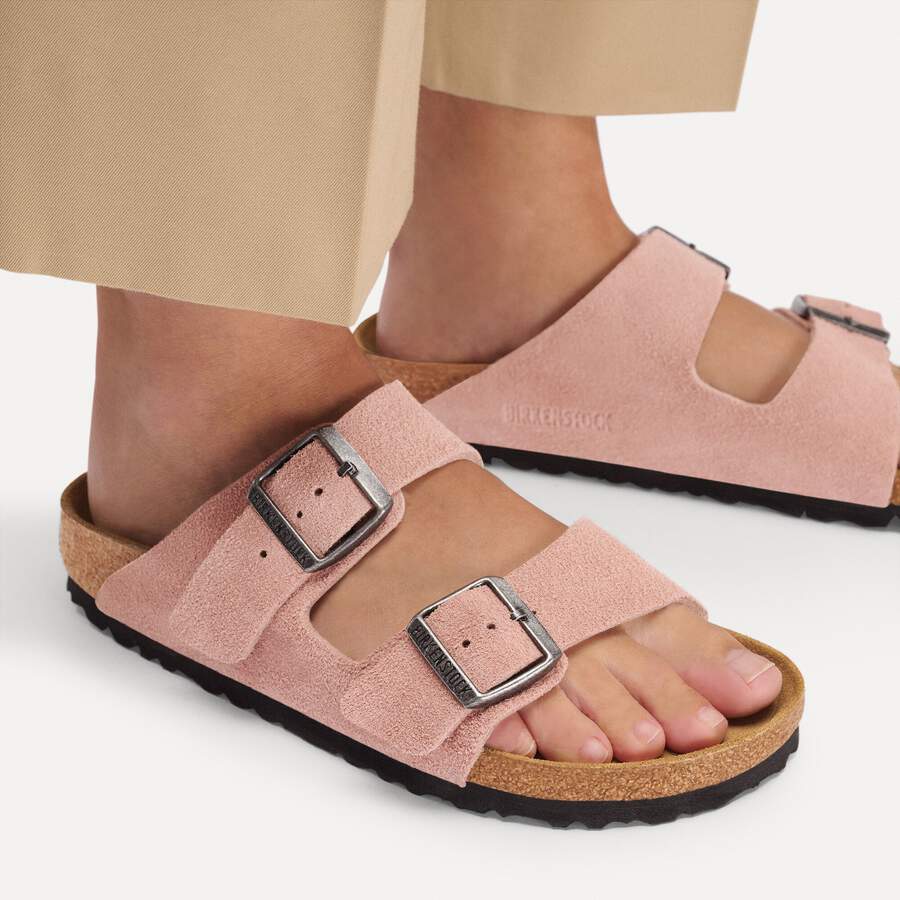 Arizona Suede Leather - Pink Clay