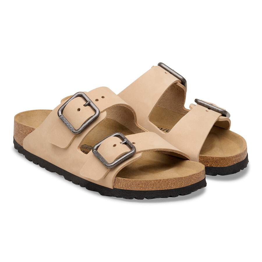 Arizona Wire Buckle Nubuck Leather - Sandcastle