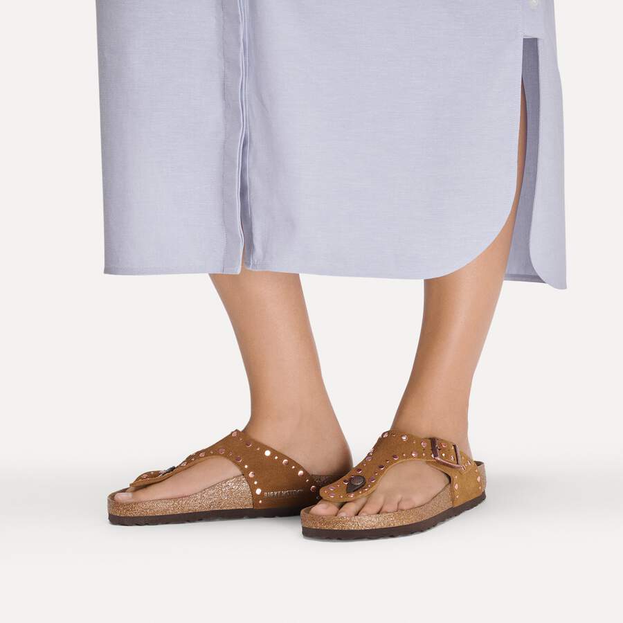 Gizeh Rivet Suede Leather - Mink
