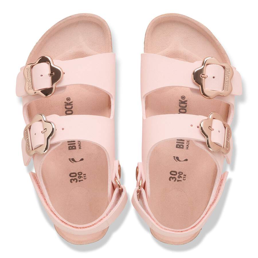 Milano Flower Buckle Kids Birko-Flor - Light Rose Tonal