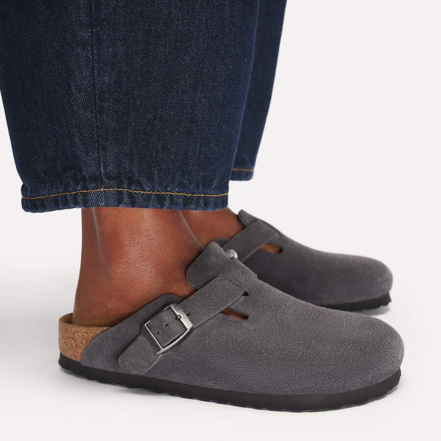 Boston Suede Leather - Charcoal
