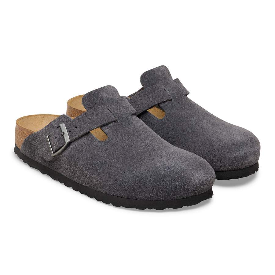Boston Suede Leather - Charcoal