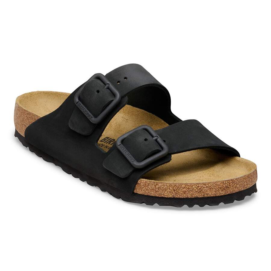 Arizona Wire Buckle Nubuck Leather - Black
