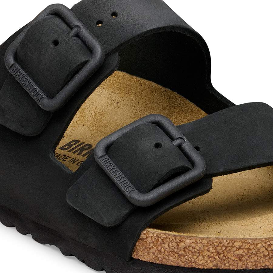 Arizona Wire Buckle Nubuck Leather - Black