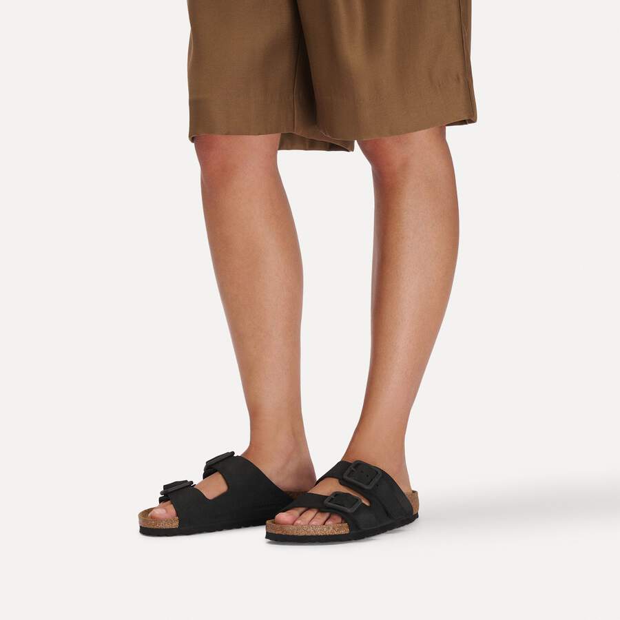 Arizona Wire Buckle Nubuck Leather - Black