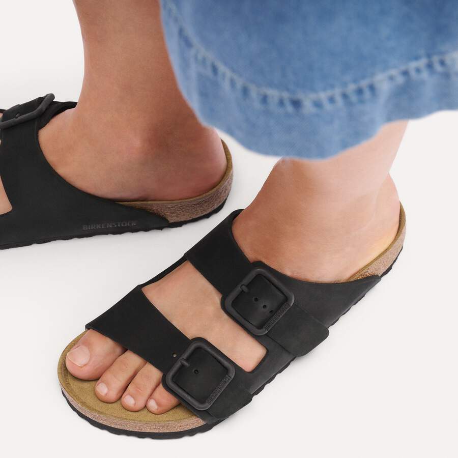 Arizona Wire Buckle Nubuck Leather - Black