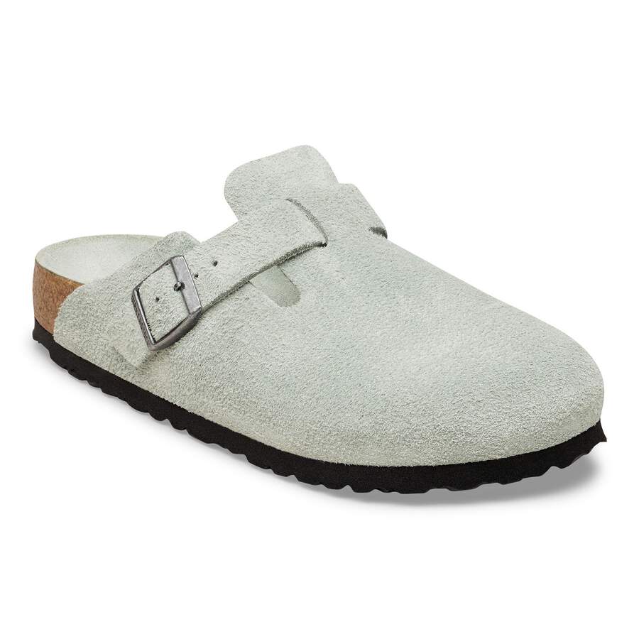 Boston Soft Footbed Suede Leather - Pure Sage