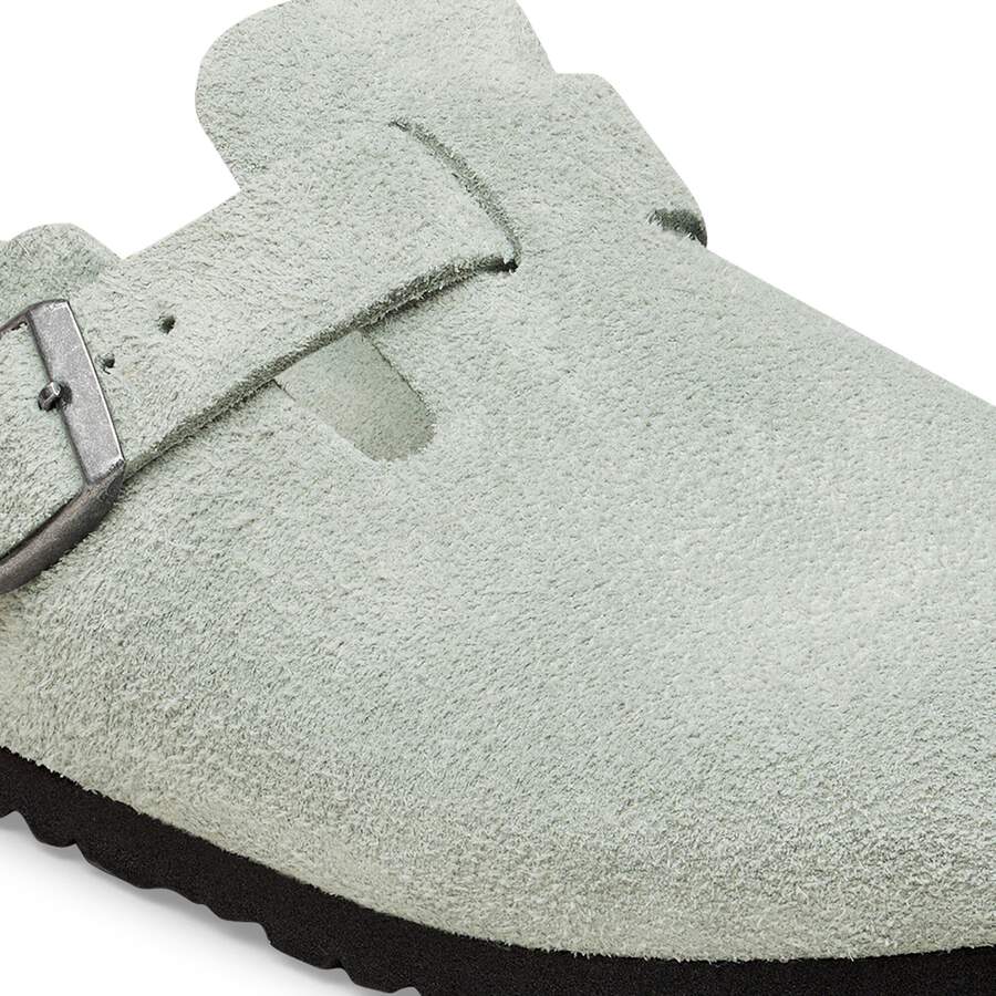 Boston Soft Footbed Suede Leather - Pure Sage