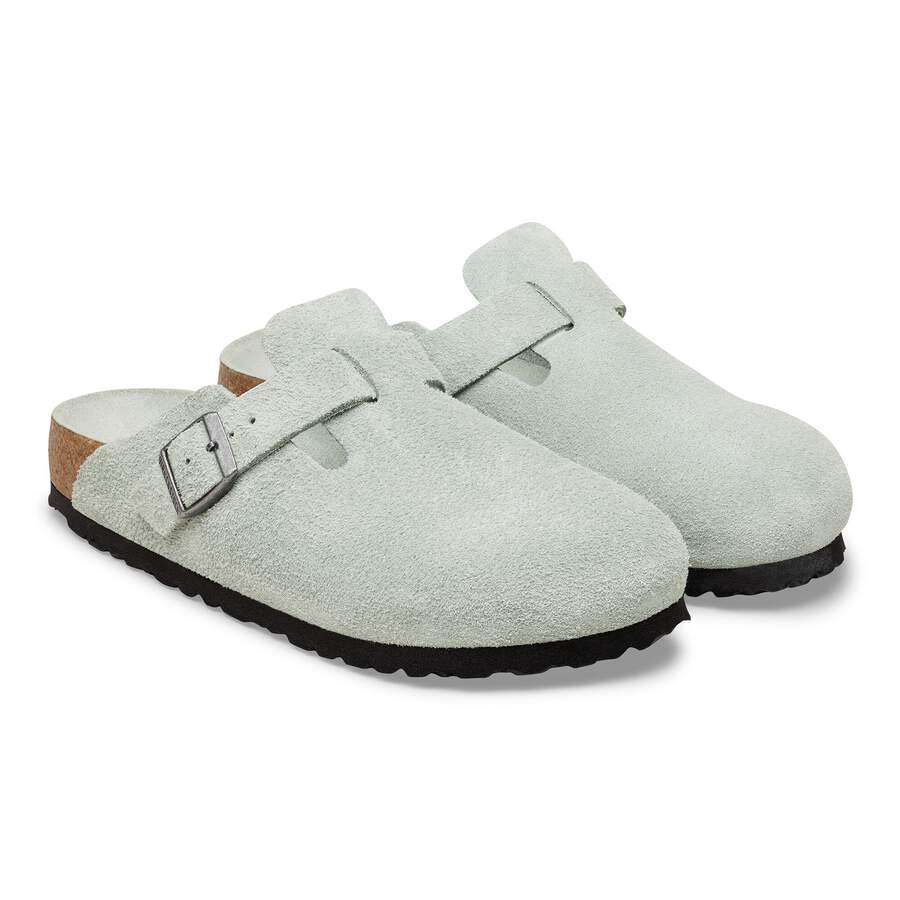 Boston Soft Footbed Suede Leather - Pure Sage