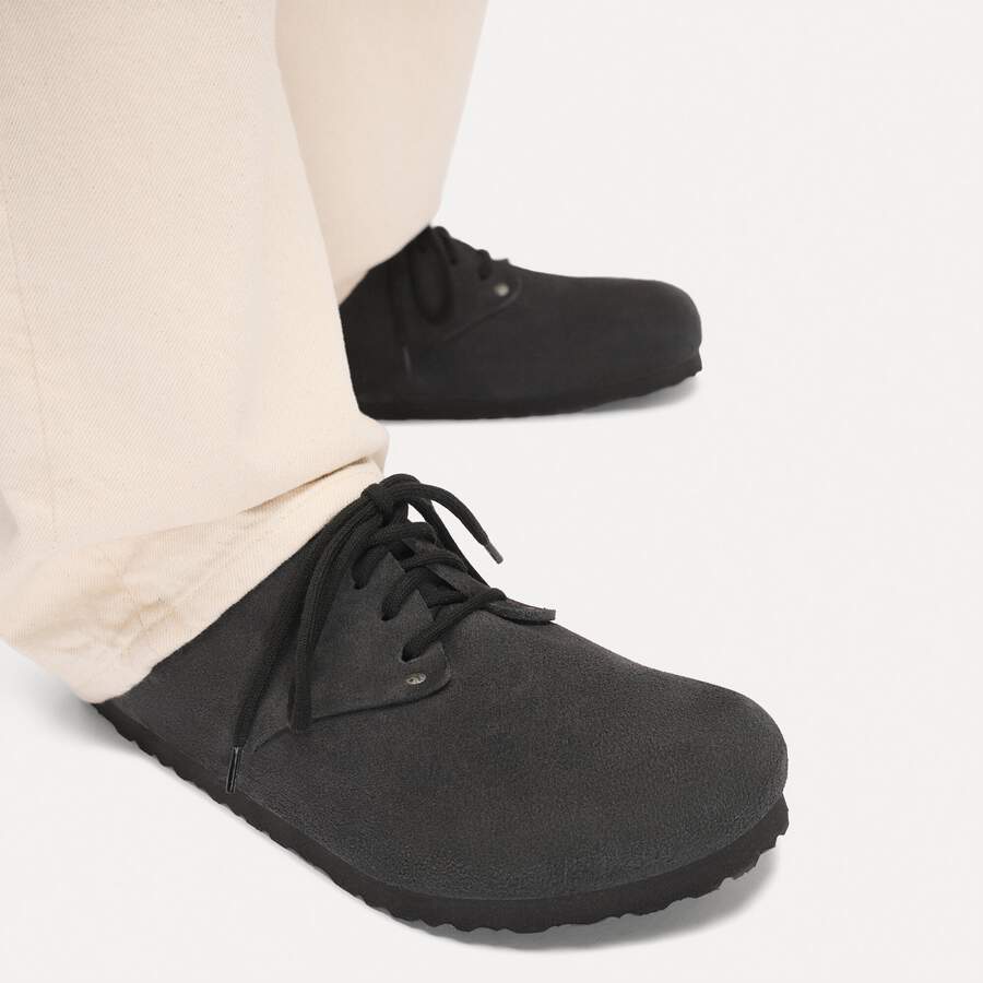 Maine Suede Leather - Charcoal