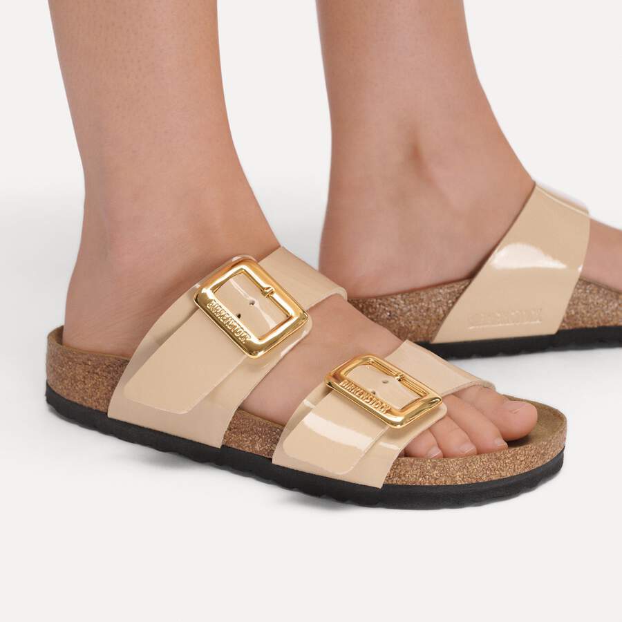 Sydney Cushion Buckle Birko-Flor Patent - Patent Sand