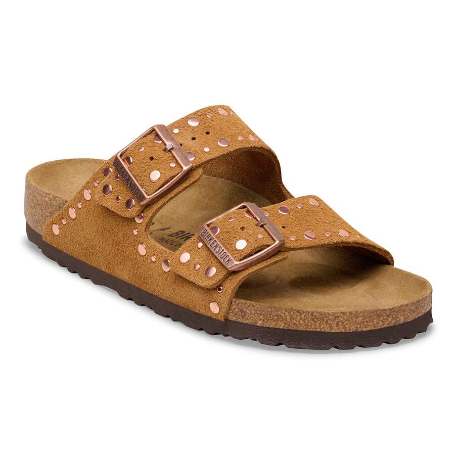 Arizona Rivet Suede Leather - Mink