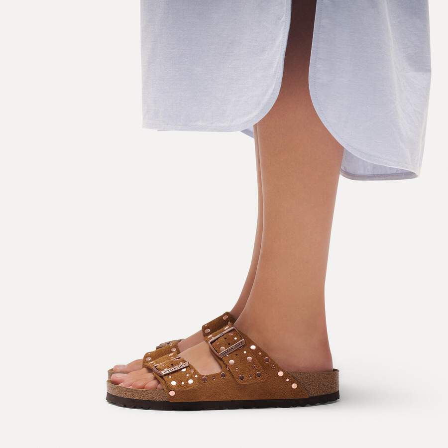 Arizona Rivet Suede Leather - Mink