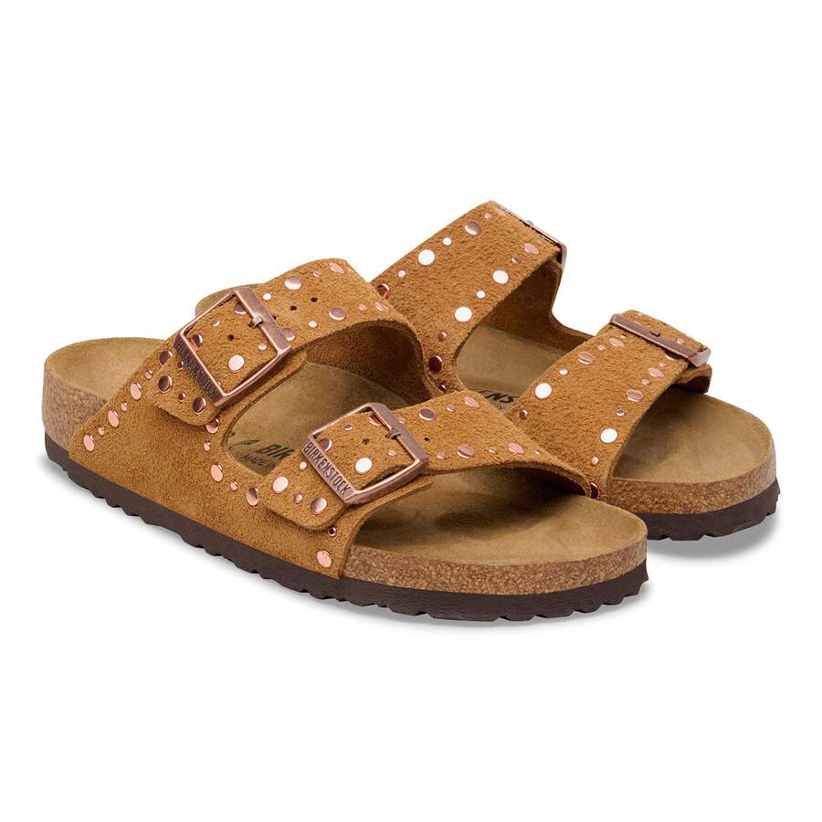 Arizona Rivet Suede Leather - Mink