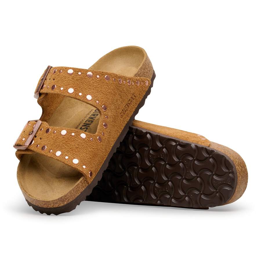 Arizona Rivet Suede Leather - Mink