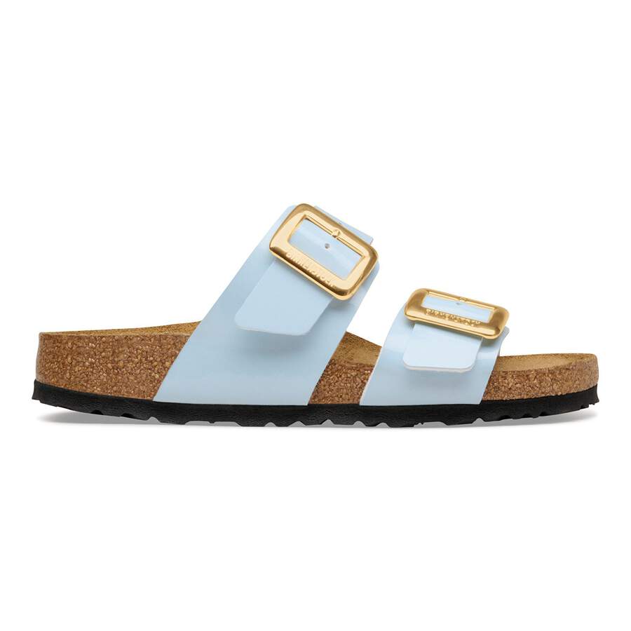 Sydney Cushion Buckle Birko-Flor Patent - Patent Baby Blue