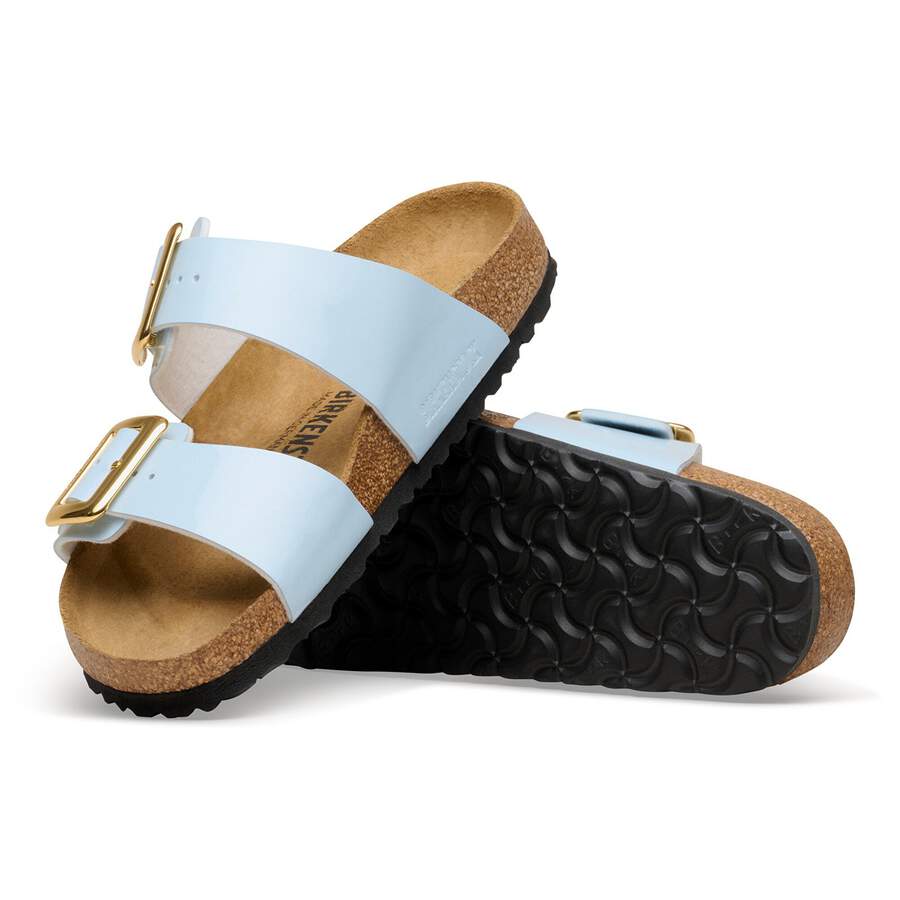 Sydney Cushion Buckle Birko-Flor Patent - Patent Baby Blue