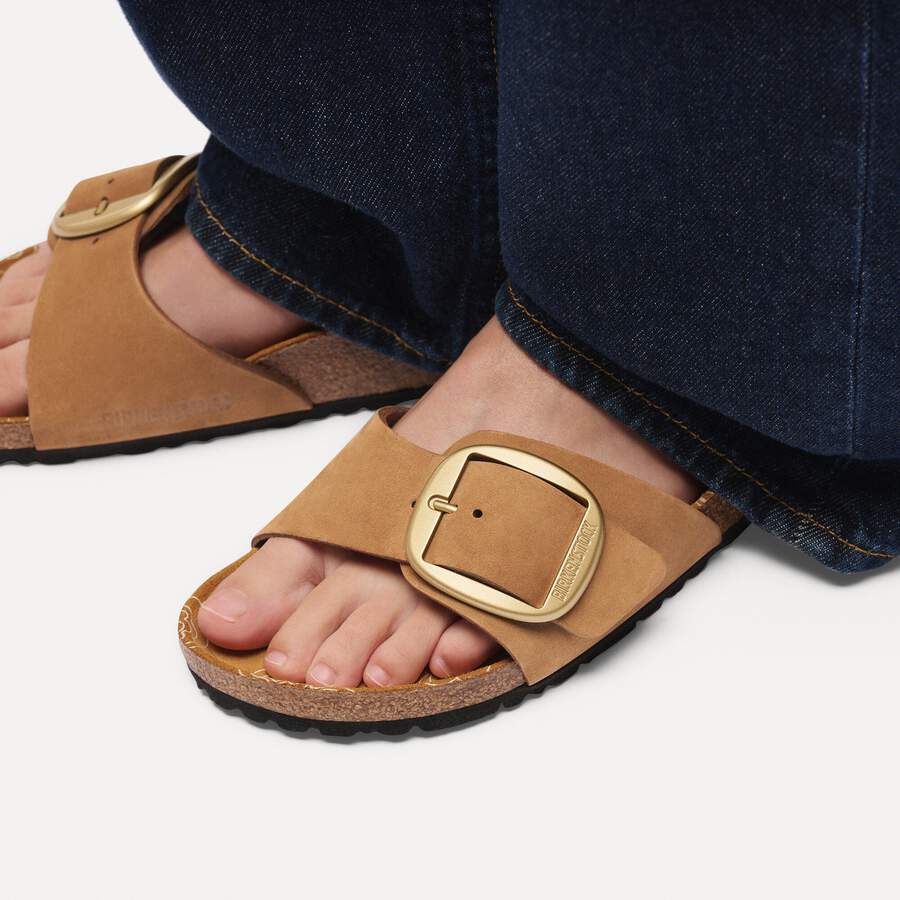 Madrid Big Buckle Nubuck Leather - Mink