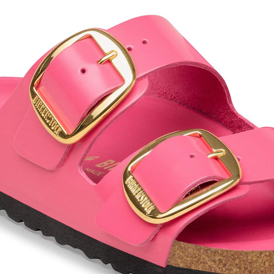 Arizona Big Buckle Natural Leather Patent - High-Shine Fuchsia Tulip