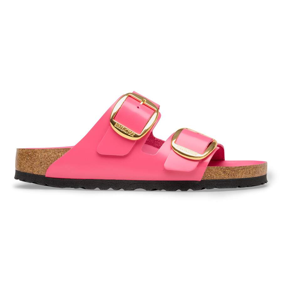 Arizona Big Buckle Natural Leather Patent - High-Shine Fuchsia Tulip