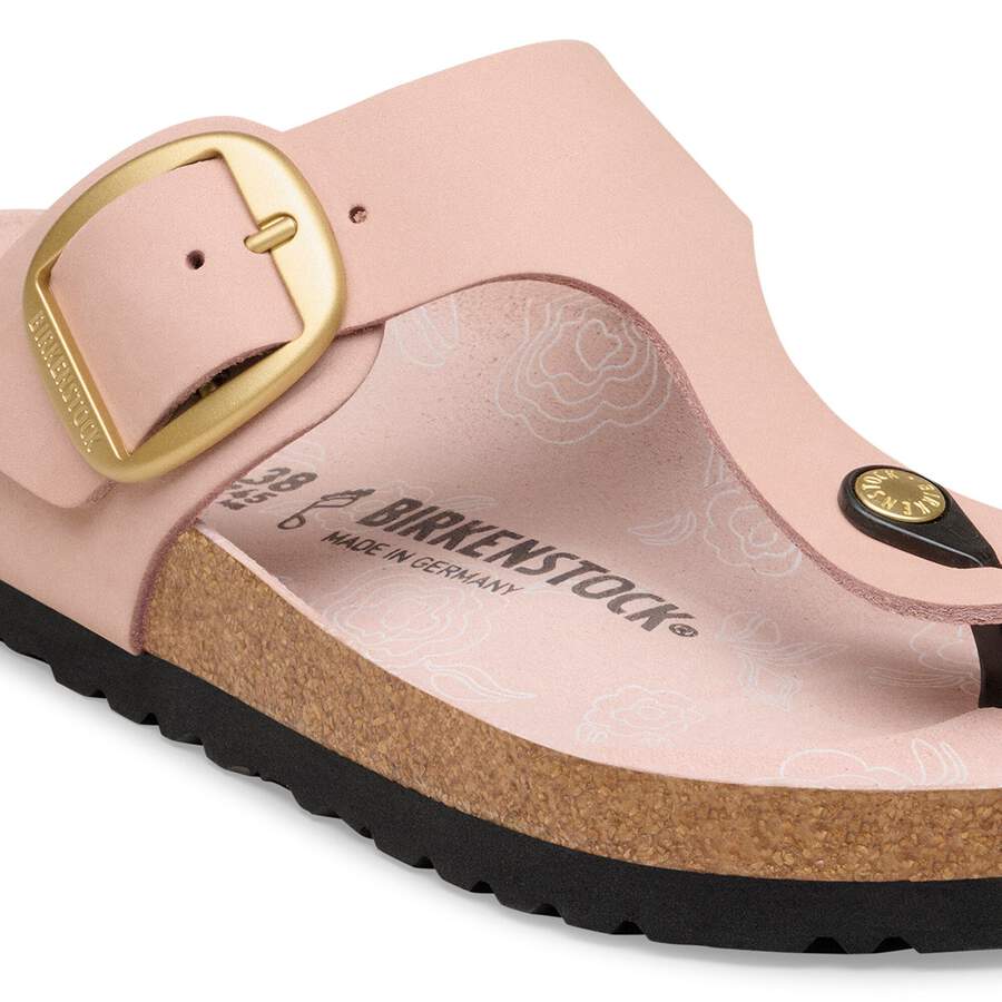Gizeh Big Buckle Nubuck Leather - Soft Pink