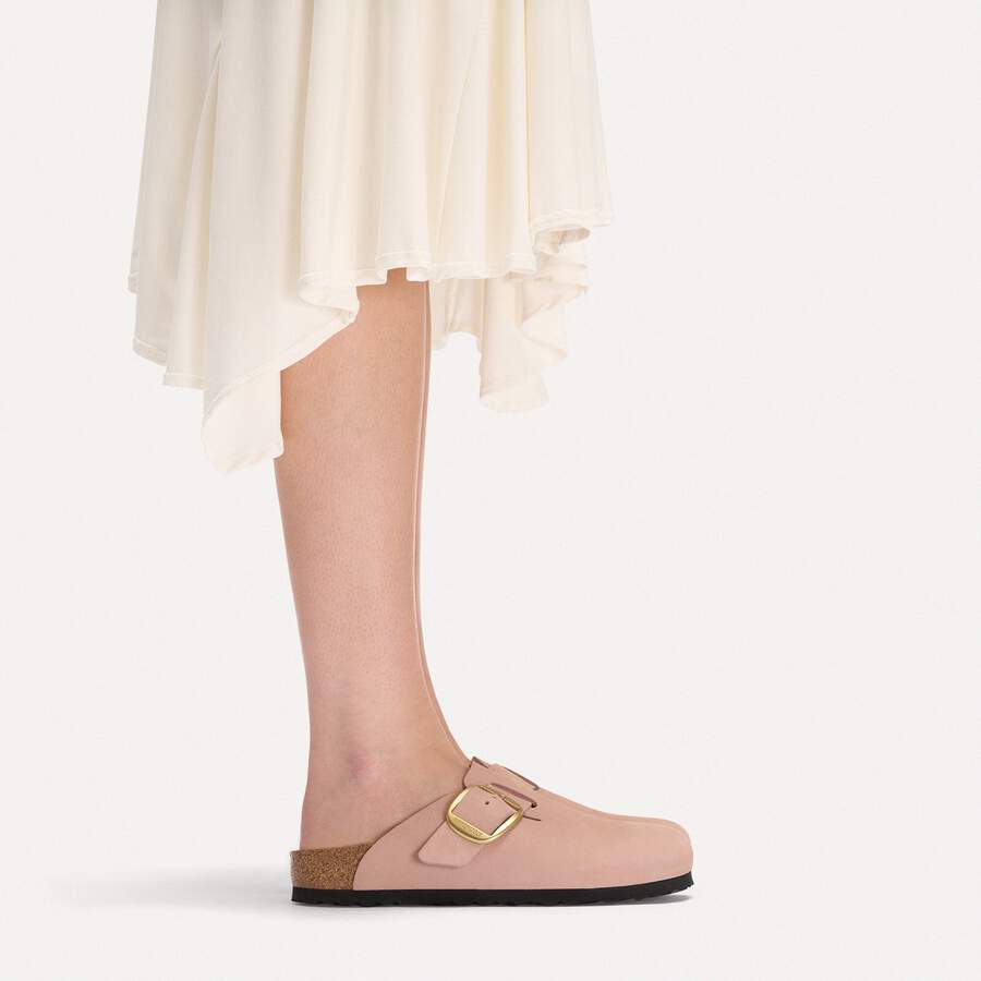 Boston Big Buckle Nubuck Leather - Soft Pink