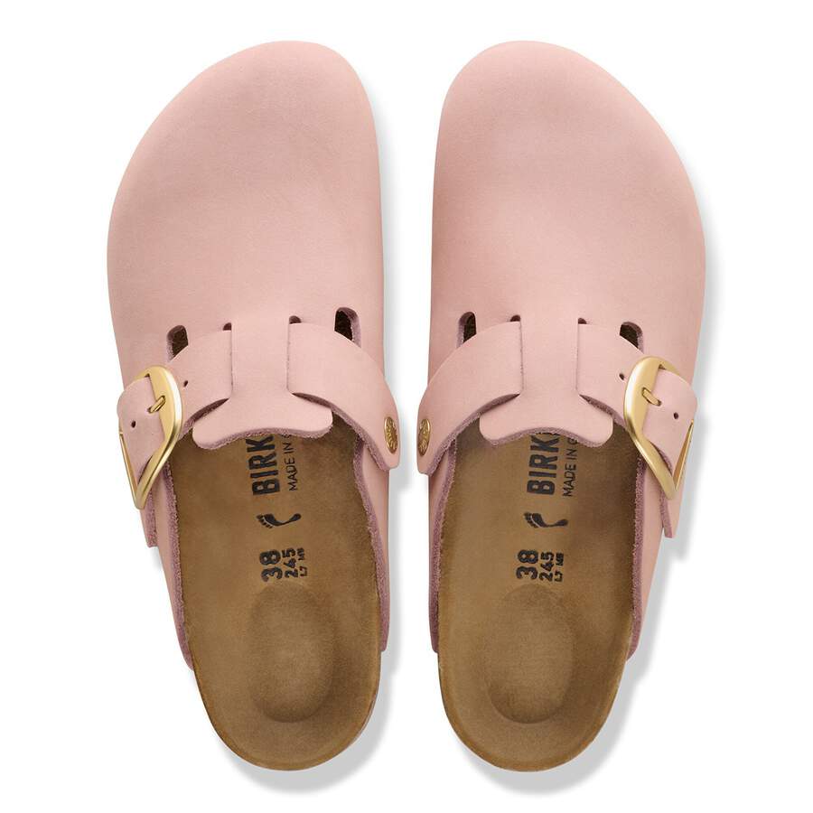 Boston Big Buckle Nubuck Leather - Soft Pink