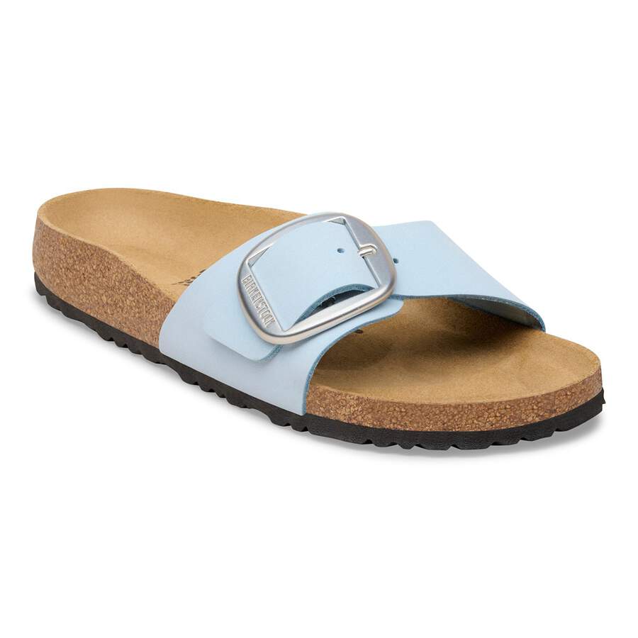 Madrid Big Buckle Nubuck Leather - Baby Blue