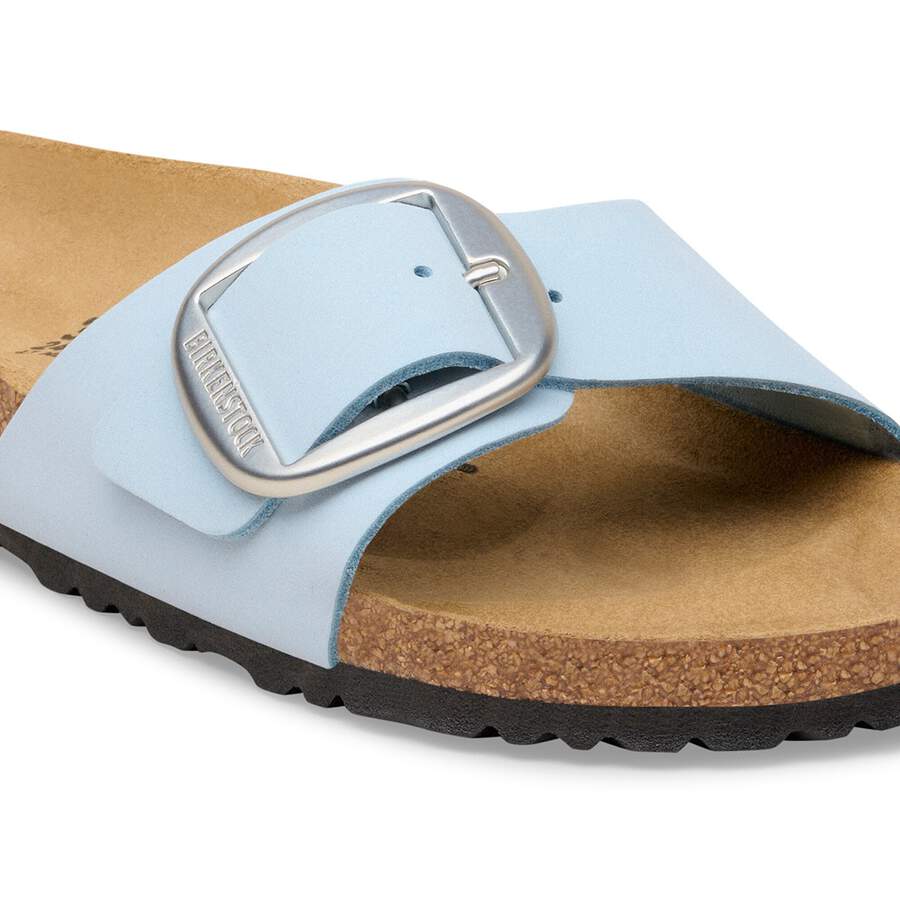 Madrid Big Buckle Nubuck Leather - Baby Blue