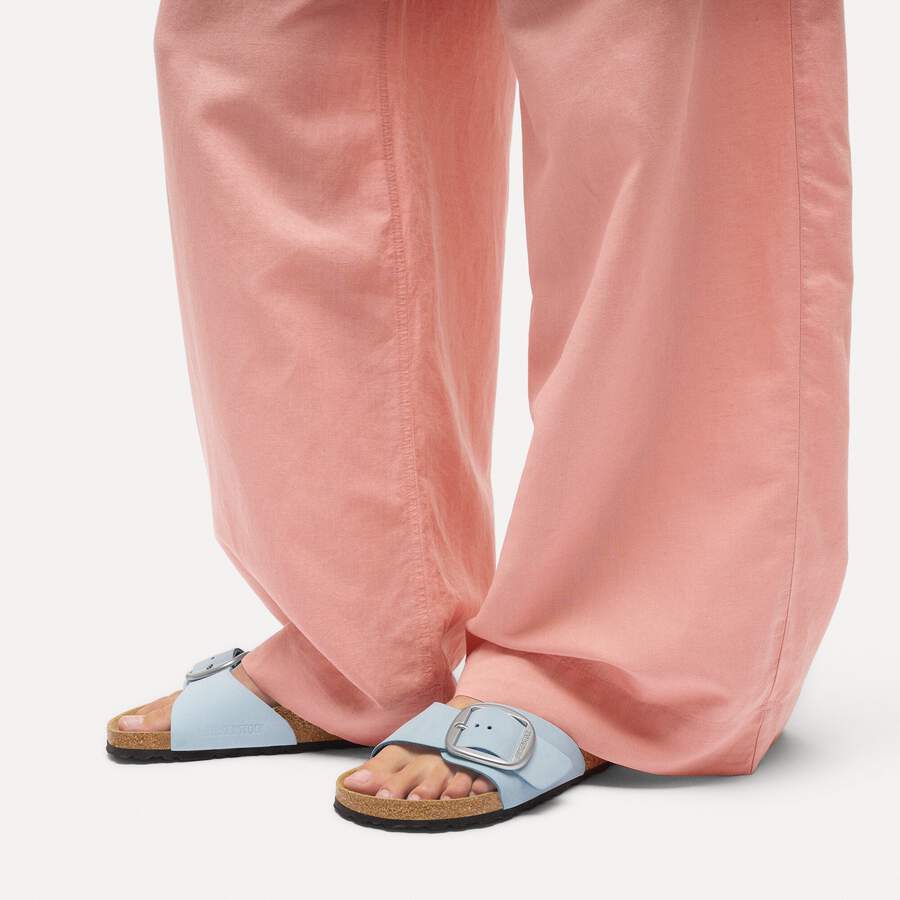 Madrid Big Buckle Nubuck Leather - Baby Blue