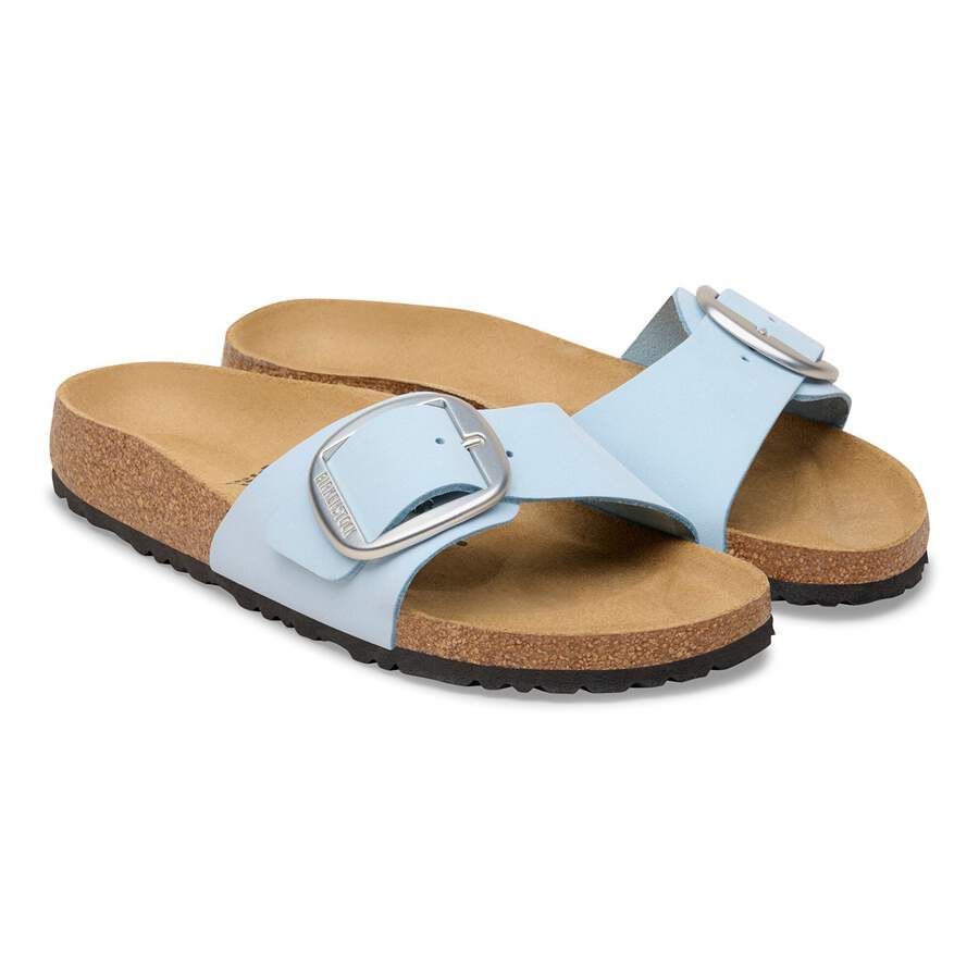 Madrid Big Buckle Nubuck Leather - Baby Blue