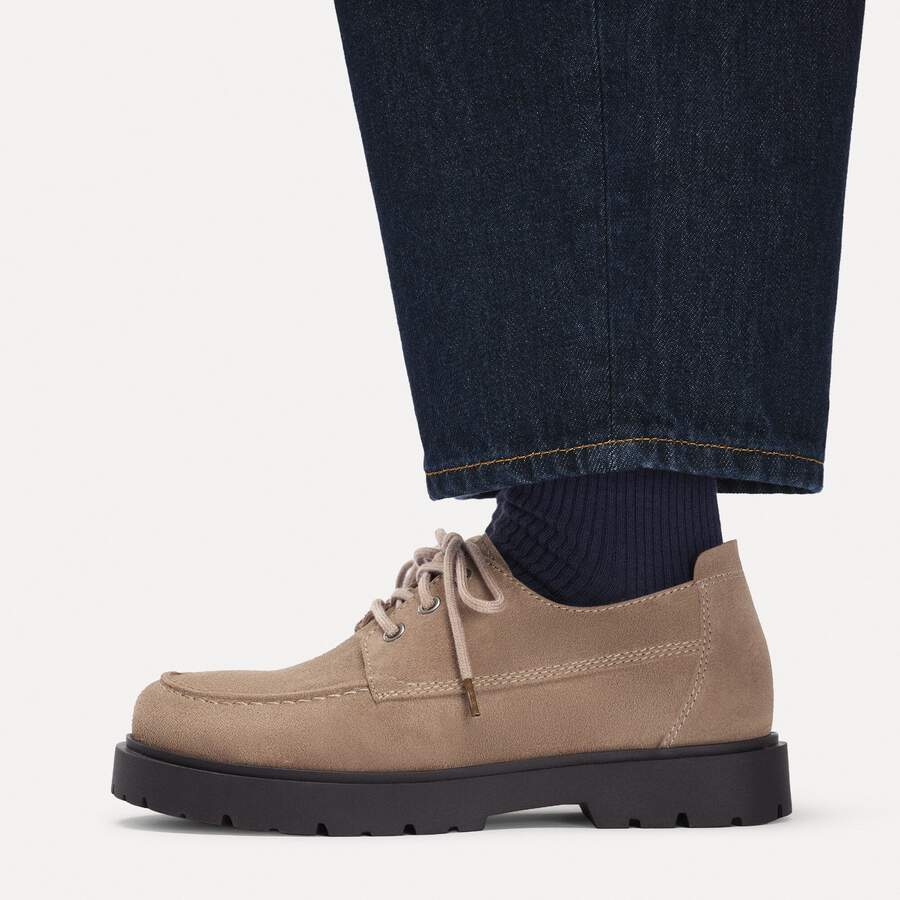 Highwood Moc Lace Low Suede Leather - Gray Taupe