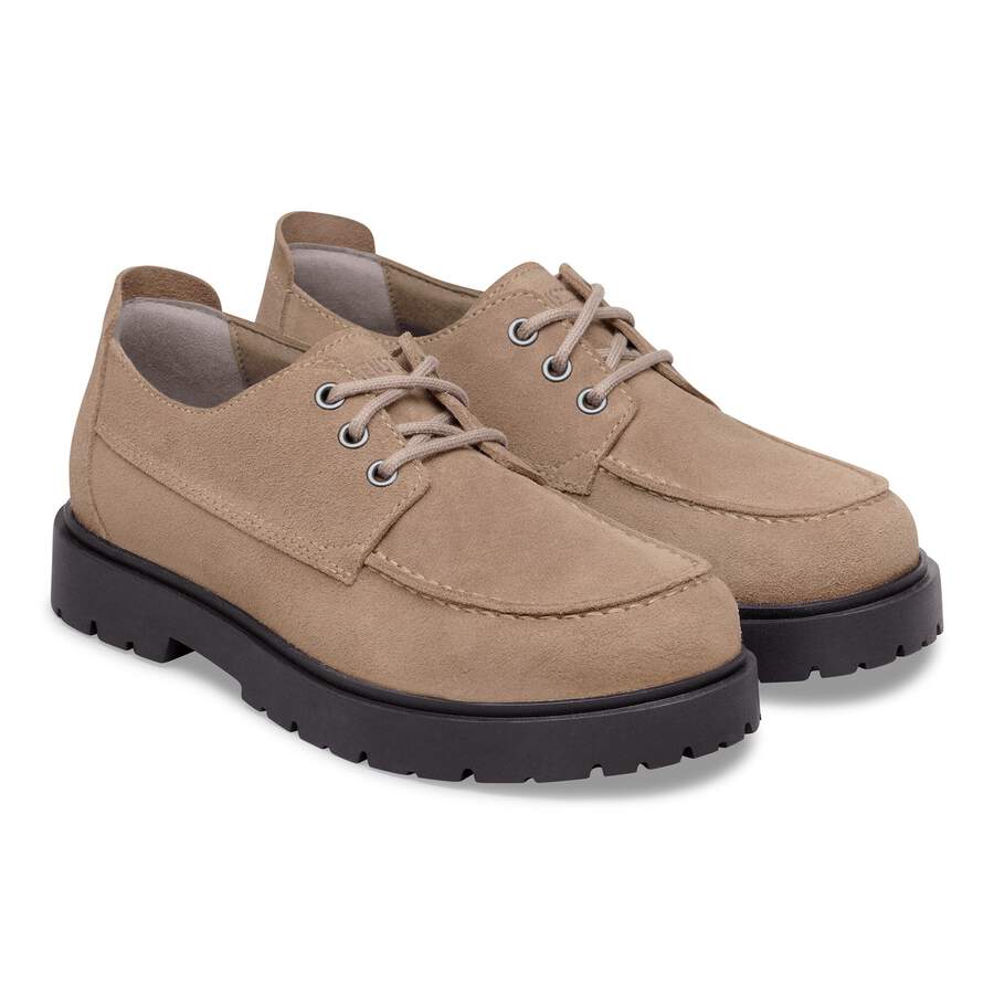 Highwood Moc Lace Low Suede Leather - Gray Taupe