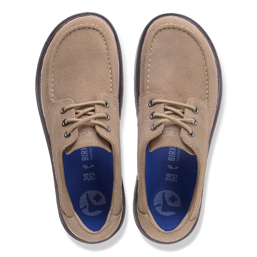 Highwood Moc Lace Low Suede Leather - Gray Taupe