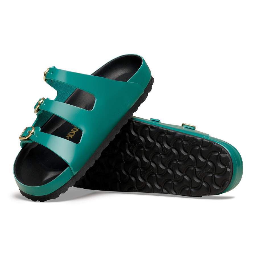 Florida Fresh Natural Leather Patent - High-Shine Dark Teal/Black