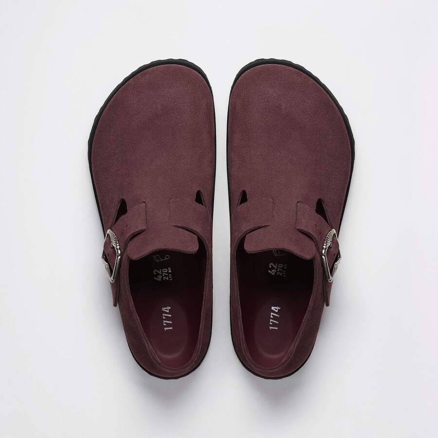 1774 London Suede Suede Leather - Deep Burgundy