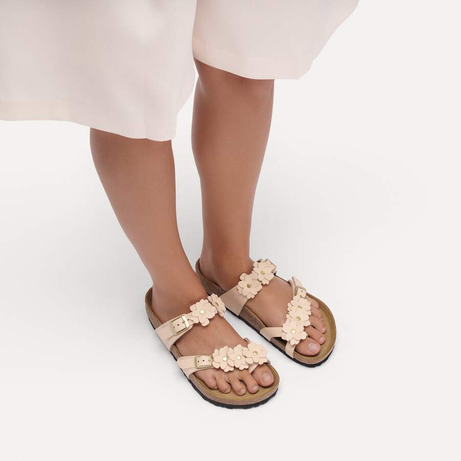 Mayari Flower Embellishment Natural Leather - Light Rose
