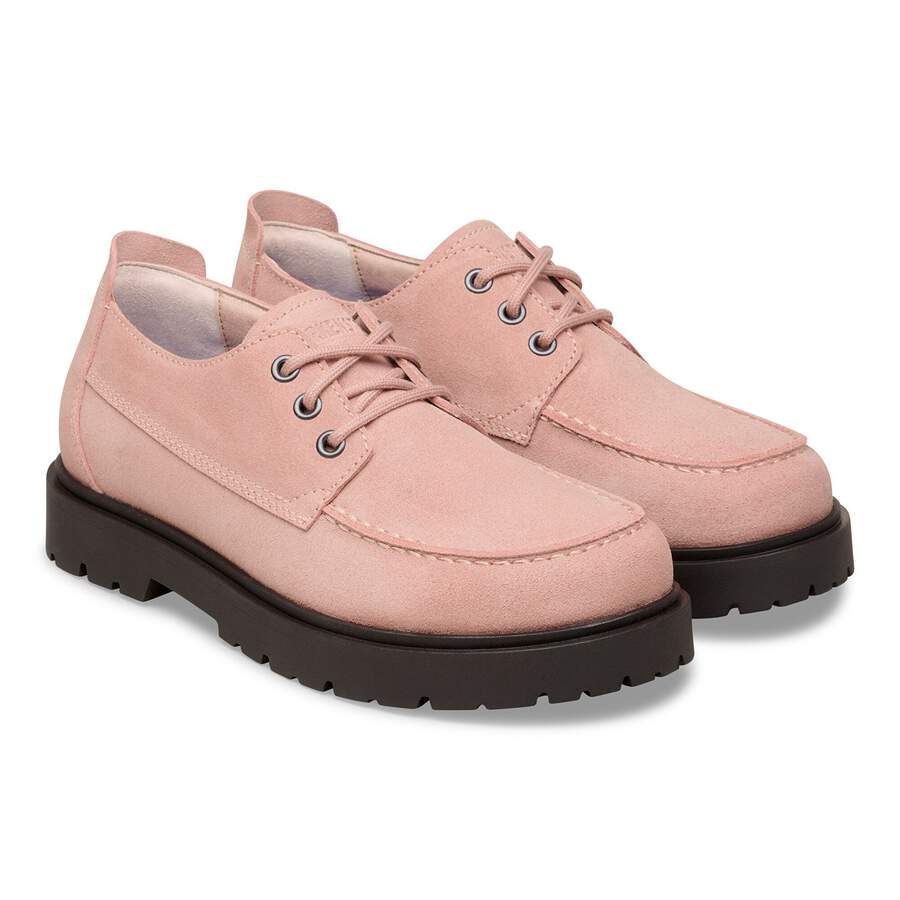 Highwood Moc Lace Low Suede Leather - Pink Clay