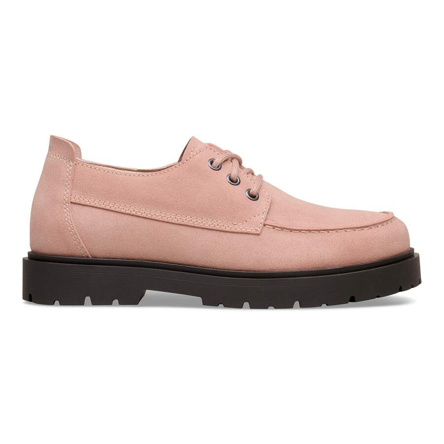 Highwood Moc Lace Low Suede Leather - Pink Clay