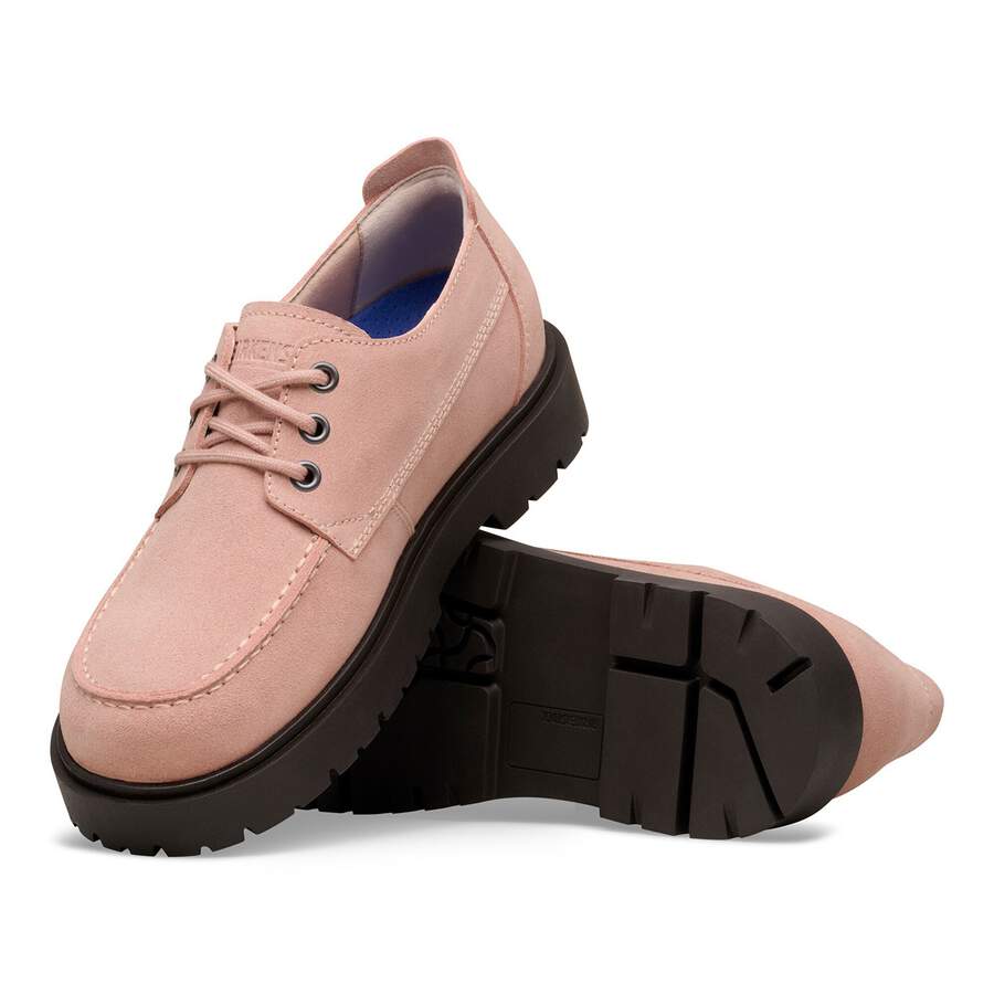 Highwood Moc Lace Low Suede Leather - Pink Clay