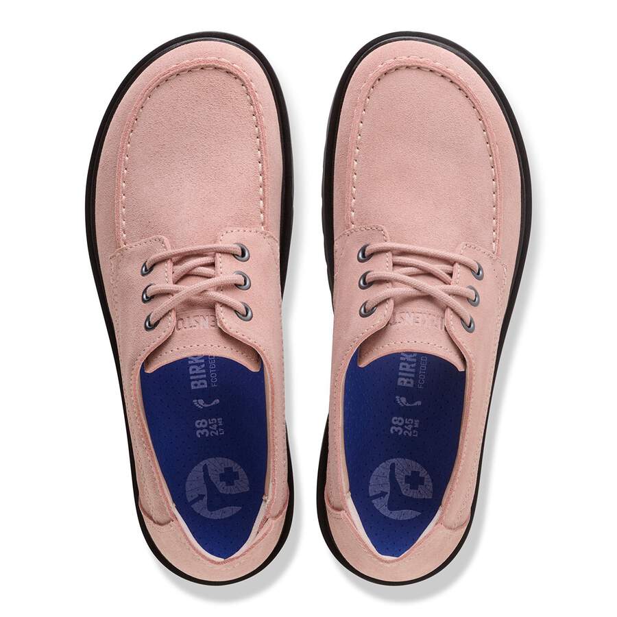 Highwood Moc Lace Low Suede Leather - Pink Clay