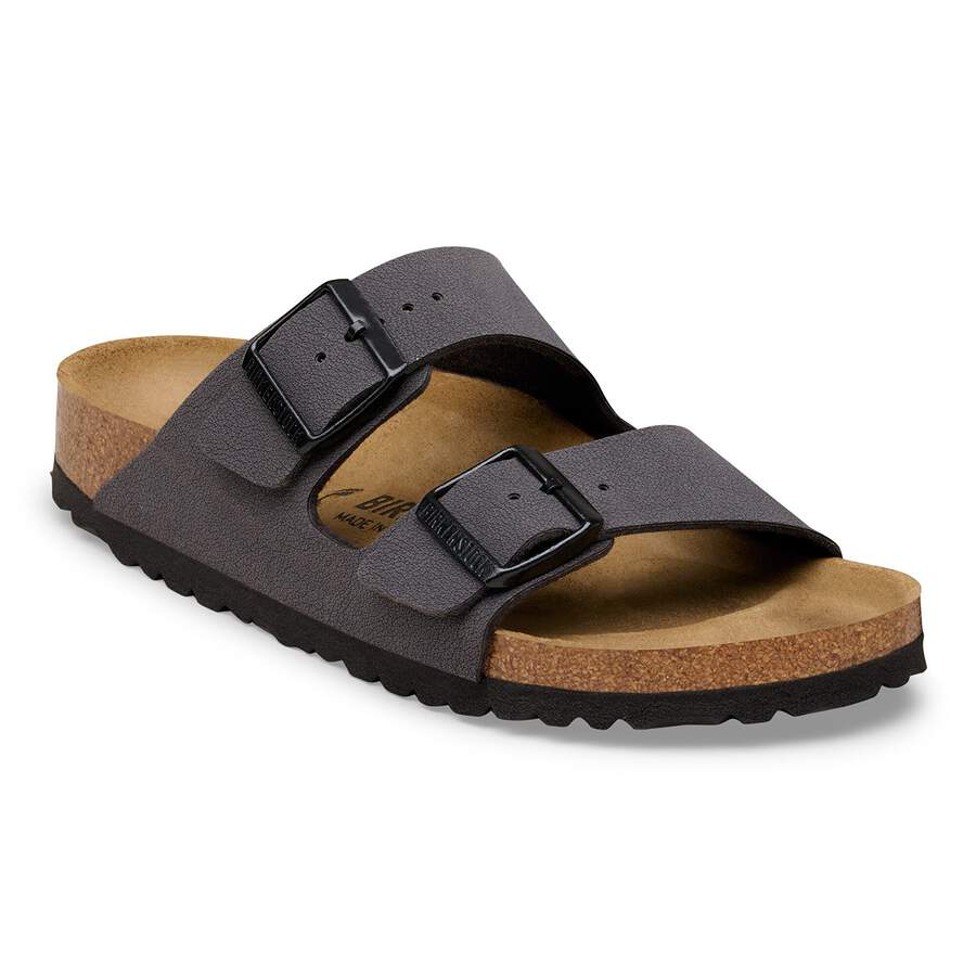 Arizona Birko-Flor Nubuck - Velvet Gray/Black Buckles