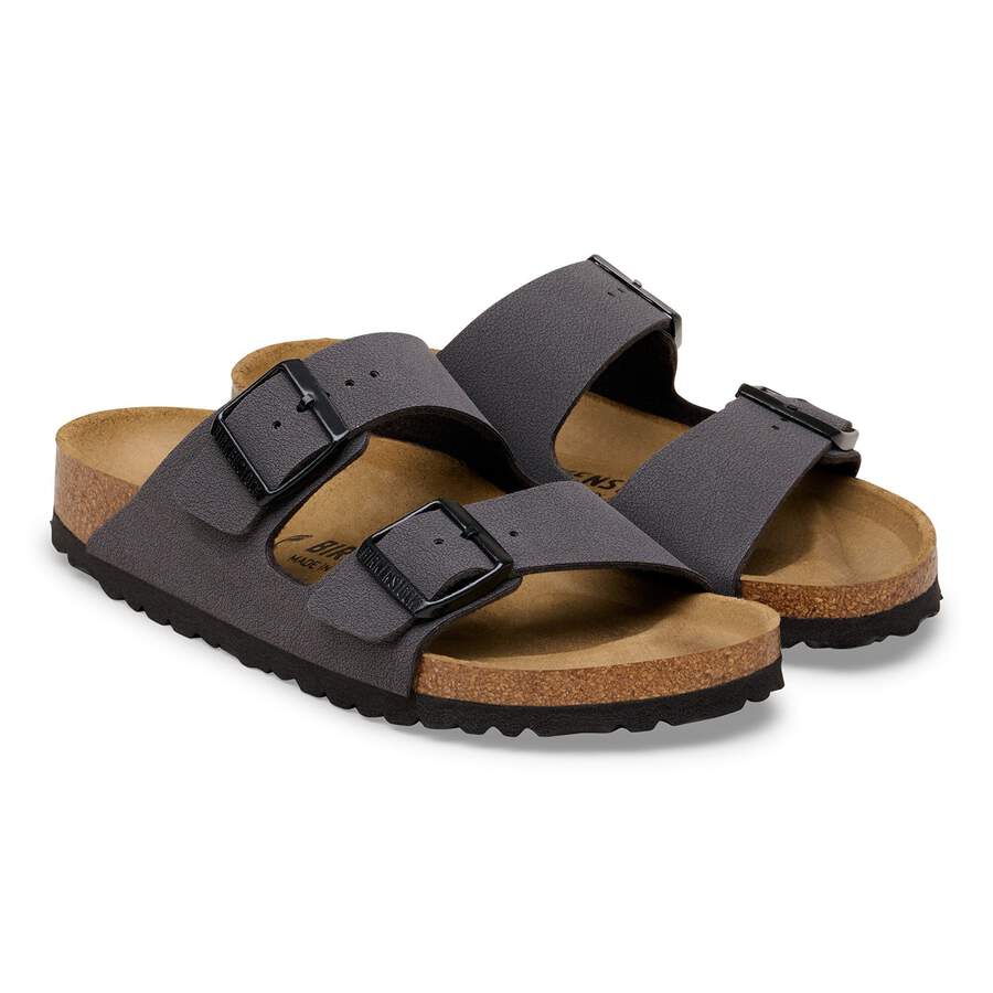 Arizona Birko-Flor Nubuck - Velvet Gray/Black Buckles