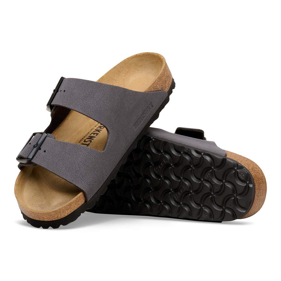 Arizona Birko-Flor Nubuck - Velvet Gray/Black Buckles