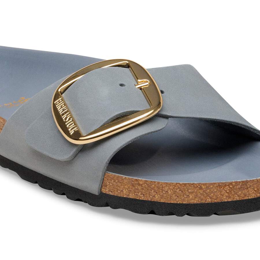 Madrid Big Buckle Natural Leather Oiled - Basalt Gray