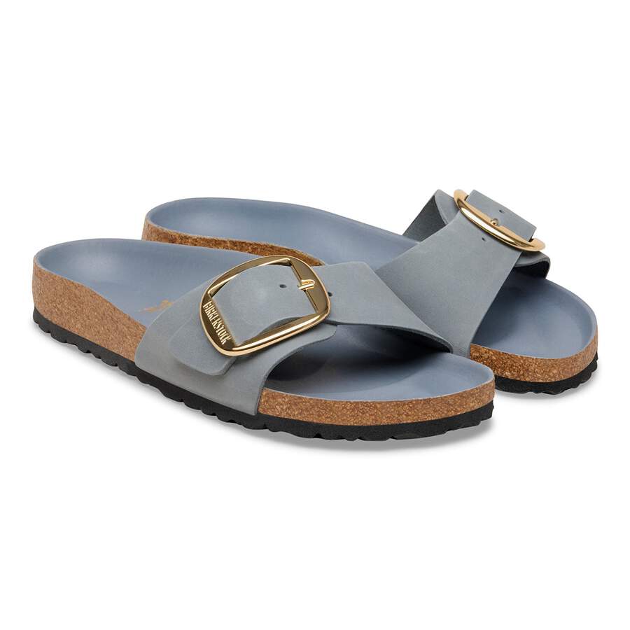 Madrid Big Buckle Natural Leather Oiled - Basalt Gray