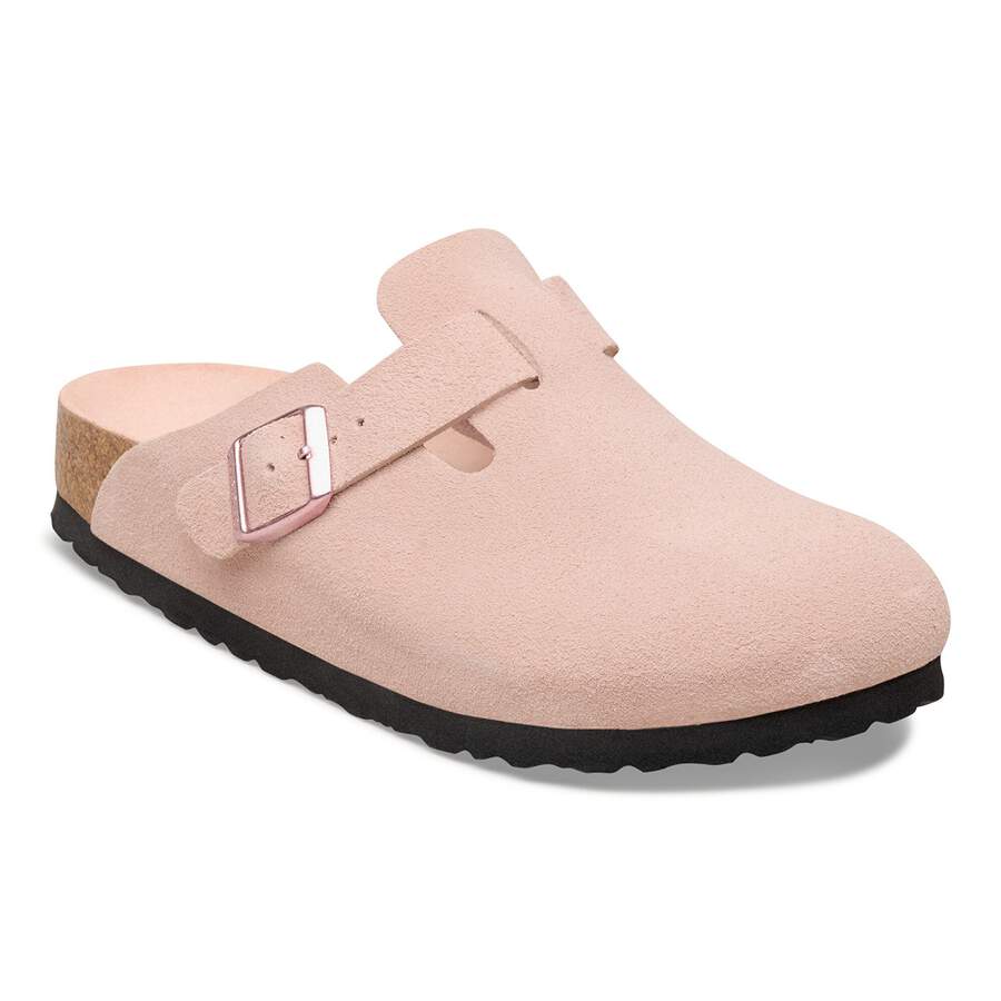 Boston Soft Footbed Suede Leather - Light Rose