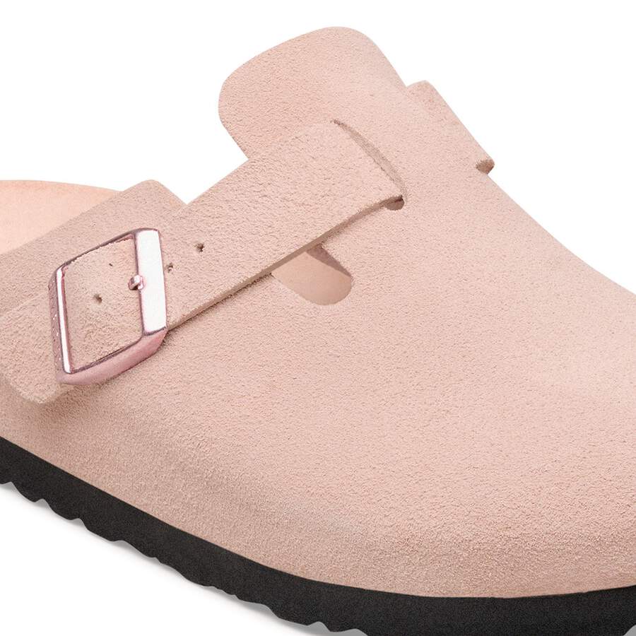 Boston Soft Footbed Suede Leather - Light Rose