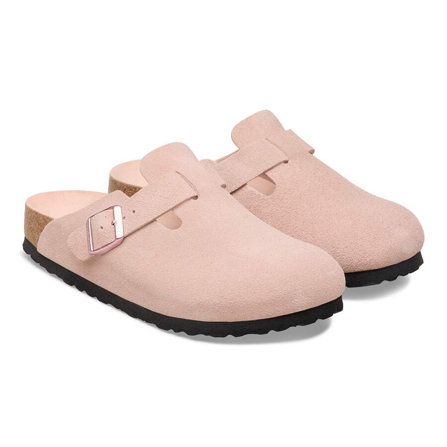 Boston Soft Footbed Suede Leather - Light Rose